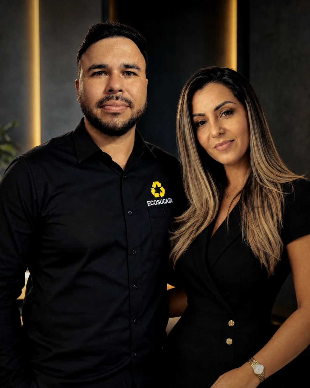 Thalis e Francine Magalhães, donos da ECOSUCATA